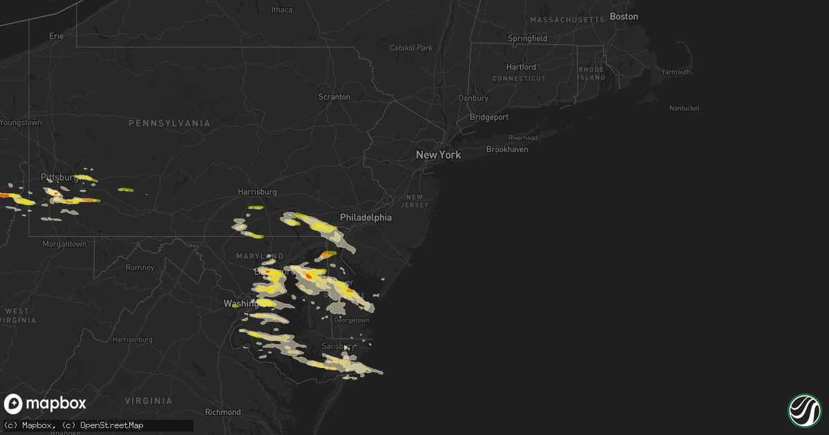Hail map in New Jersey on May 12, 2018