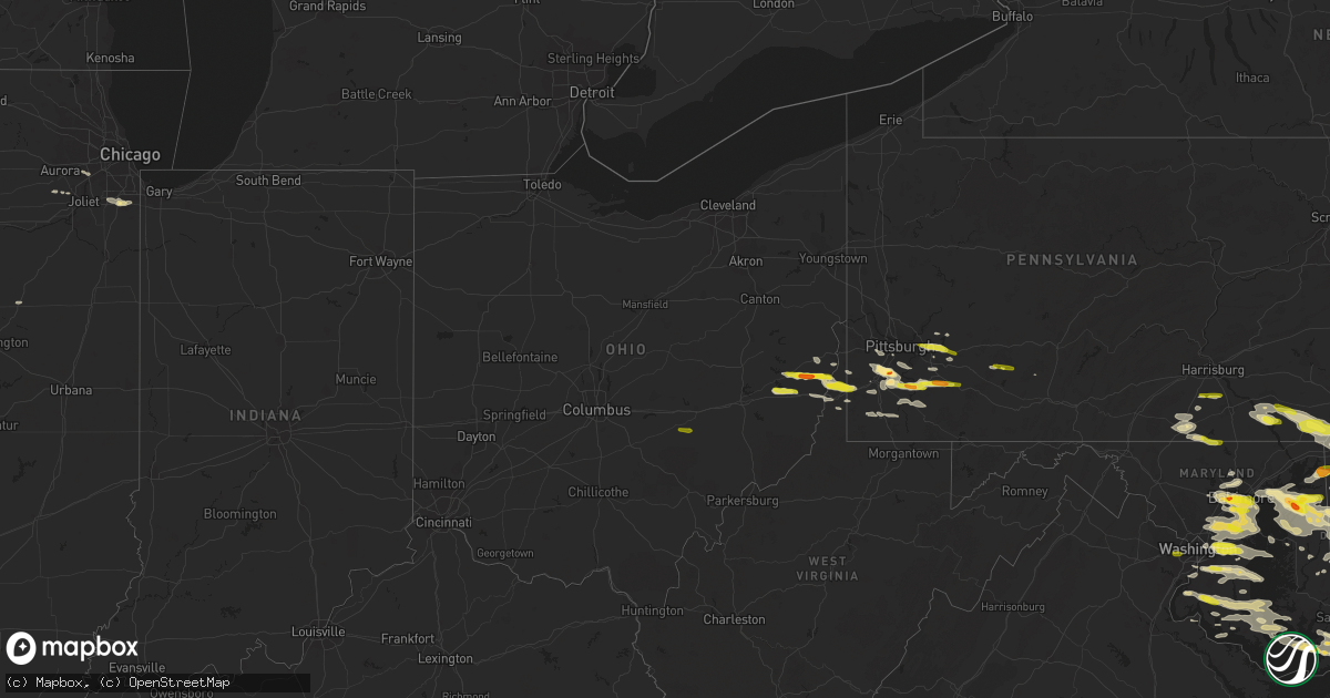 Hail map in Ohio on May 12, 2018