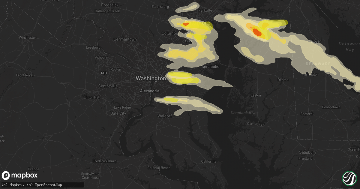 Hail map in Upper Marlboro, MD on May 12, 2018