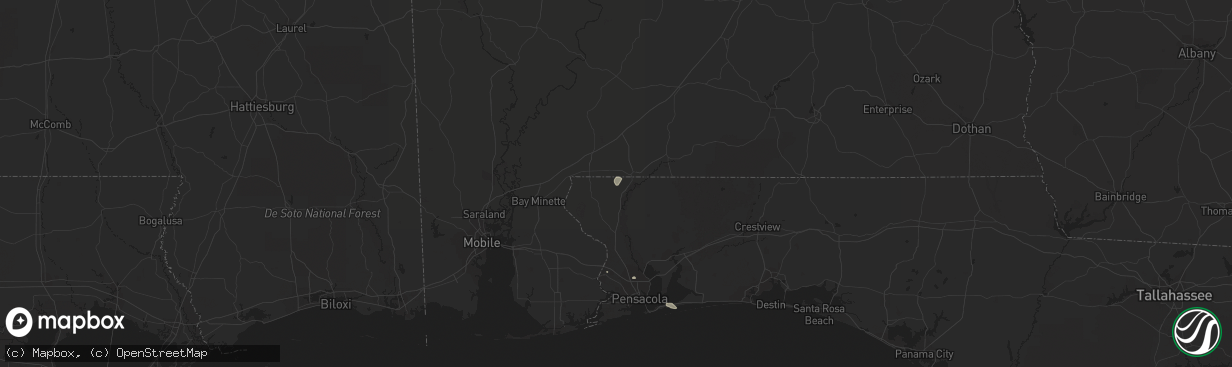 Hail map in Century, FL on May 12, 2019