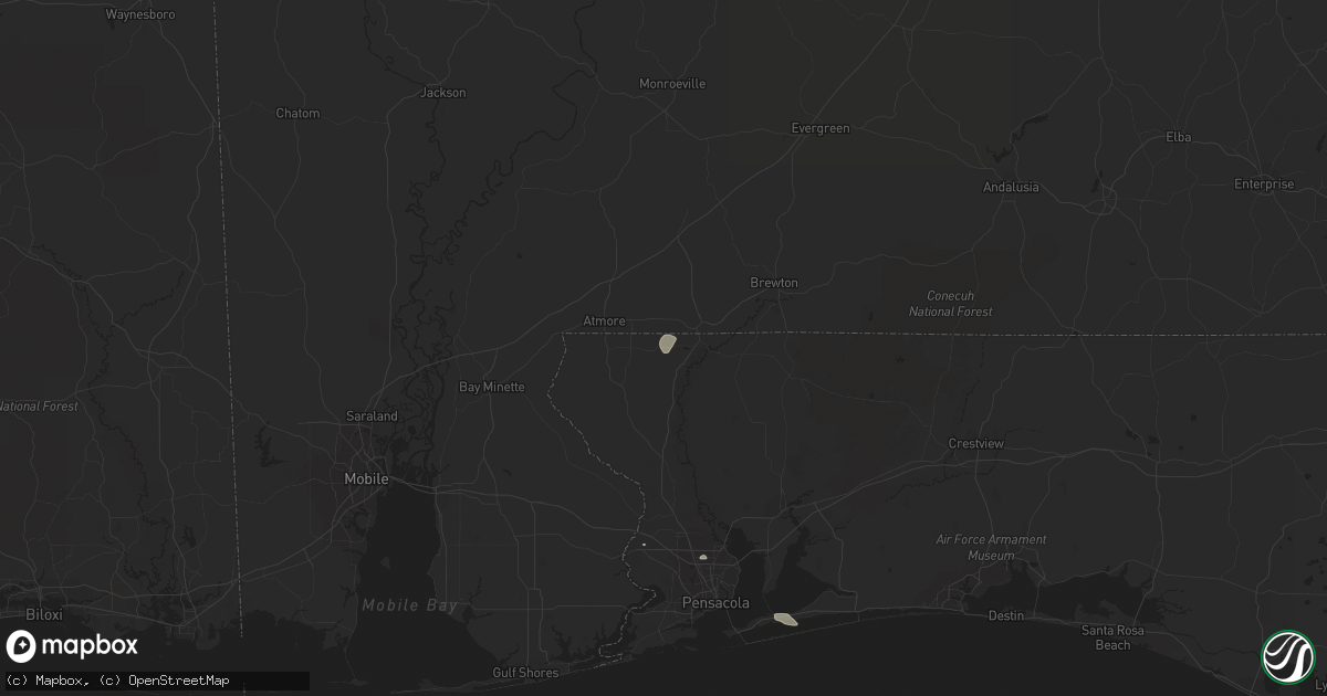 Hail map in Century, FL on May 12, 2019