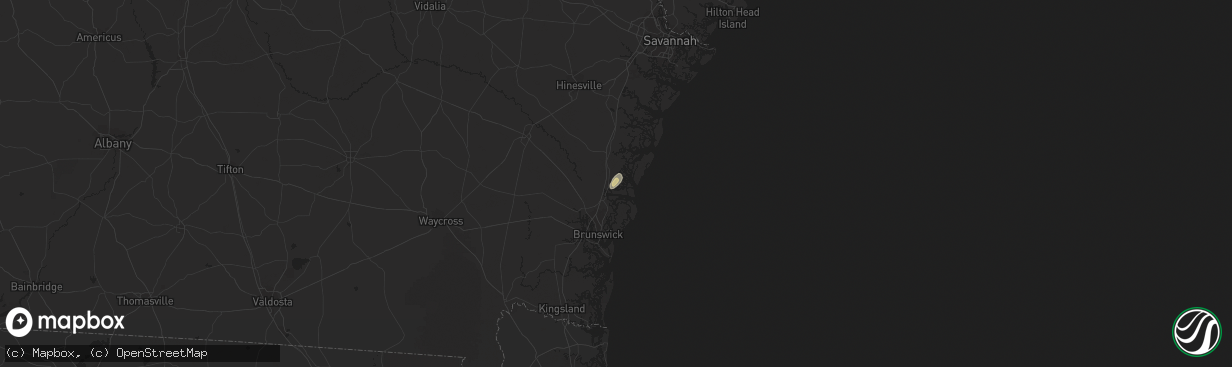 Hail map in Darien, GA on May 12, 2019