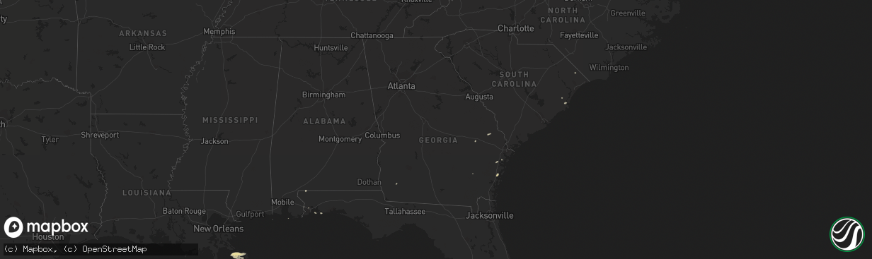 Hail map in Georgia on May 12, 2019