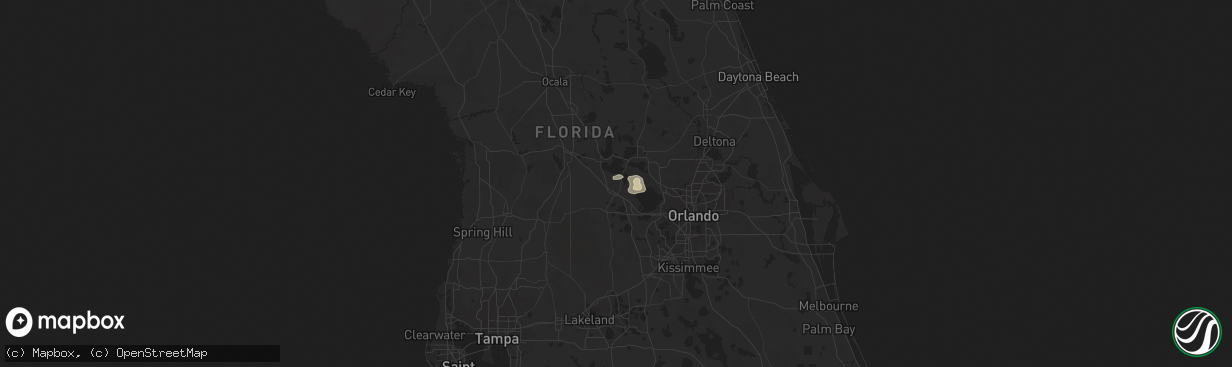 Hail map in Howey In The Hills, FL on May 12, 2019