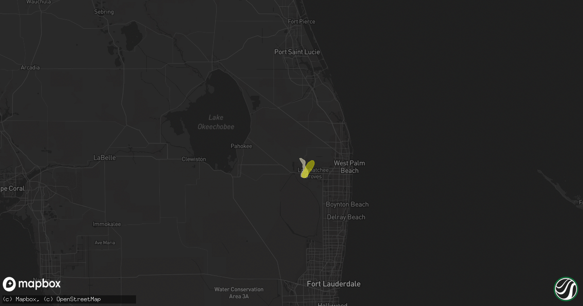 Hail map in Loxahatchee, FL on May 12, 2019