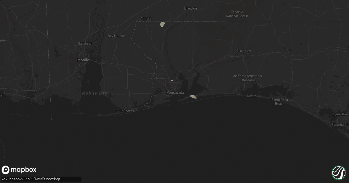 Hail map in Pensacola, FL on May 12, 2019