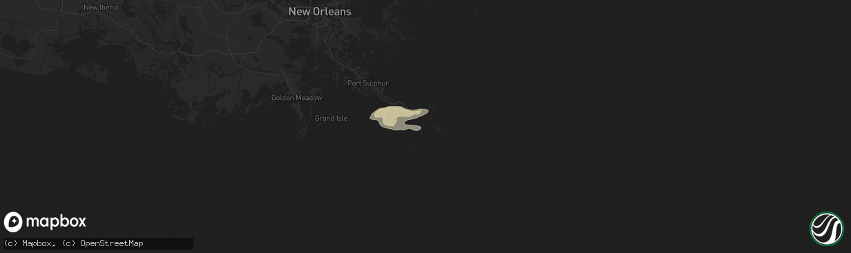 Hail map in Venice, LA on May 12, 2019