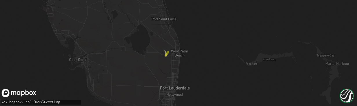 Hail map in West Palm Beach, FL on May 12, 2019