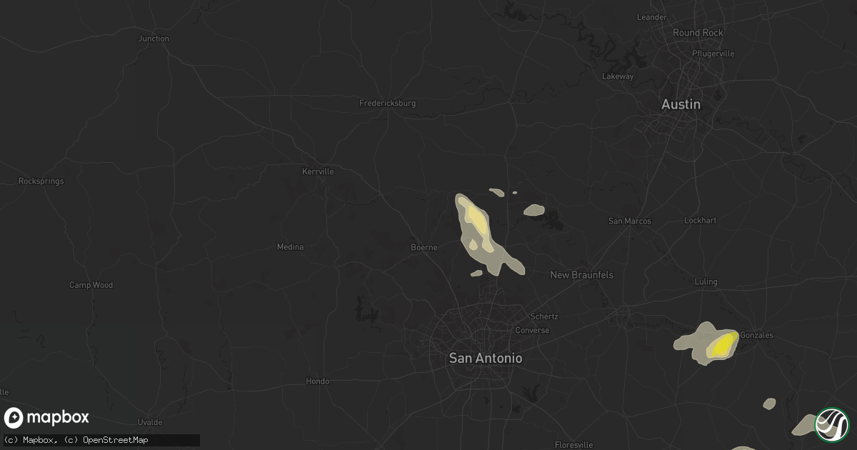 Hail map in Boerne, TX on May 12, 2020