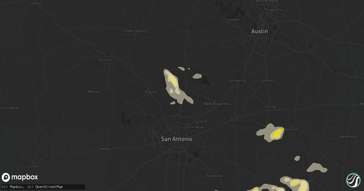Hail map in Bulverde, TX on May 12, 2020