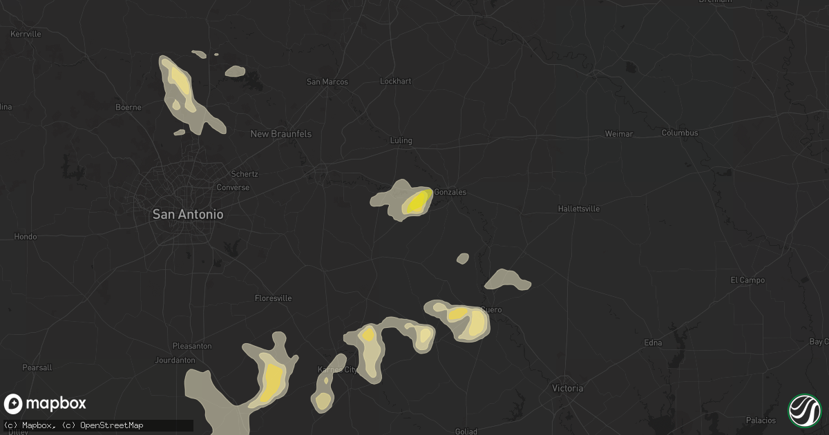 Hail map in Cost, TX on May 12, 2020