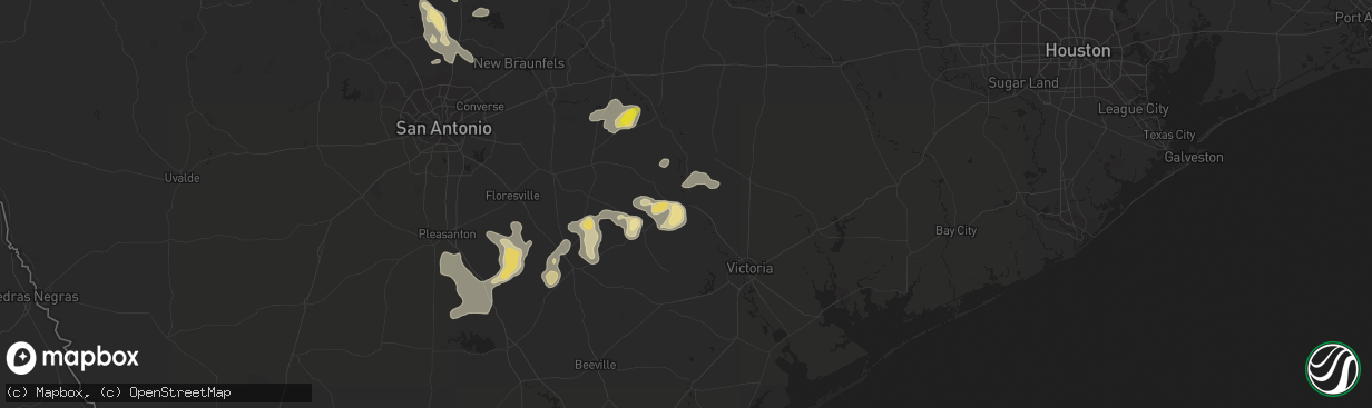 Hail map in Cuero, TX on May 12, 2020