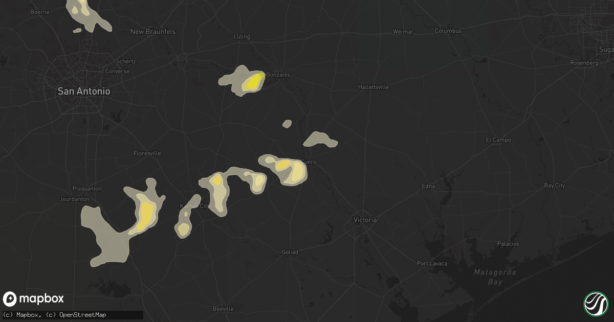Hail map in Cuero, TX on May 12, 2020