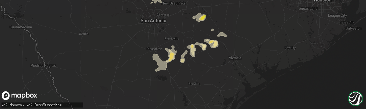 Hail map in Karnes City, TX on May 12, 2020