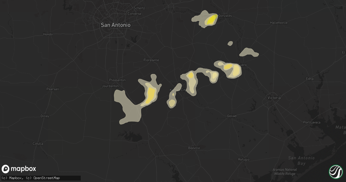 Hail map in Karnes City, TX on May 12, 2020
