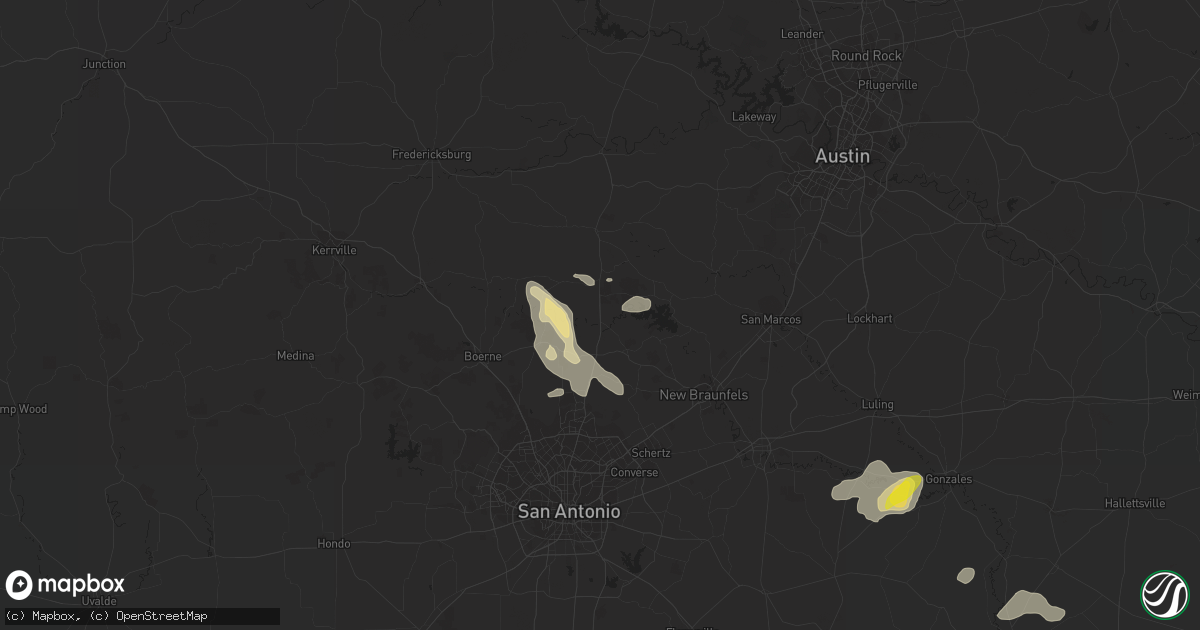Hail map in Spring Branch, TX on May 12, 2020