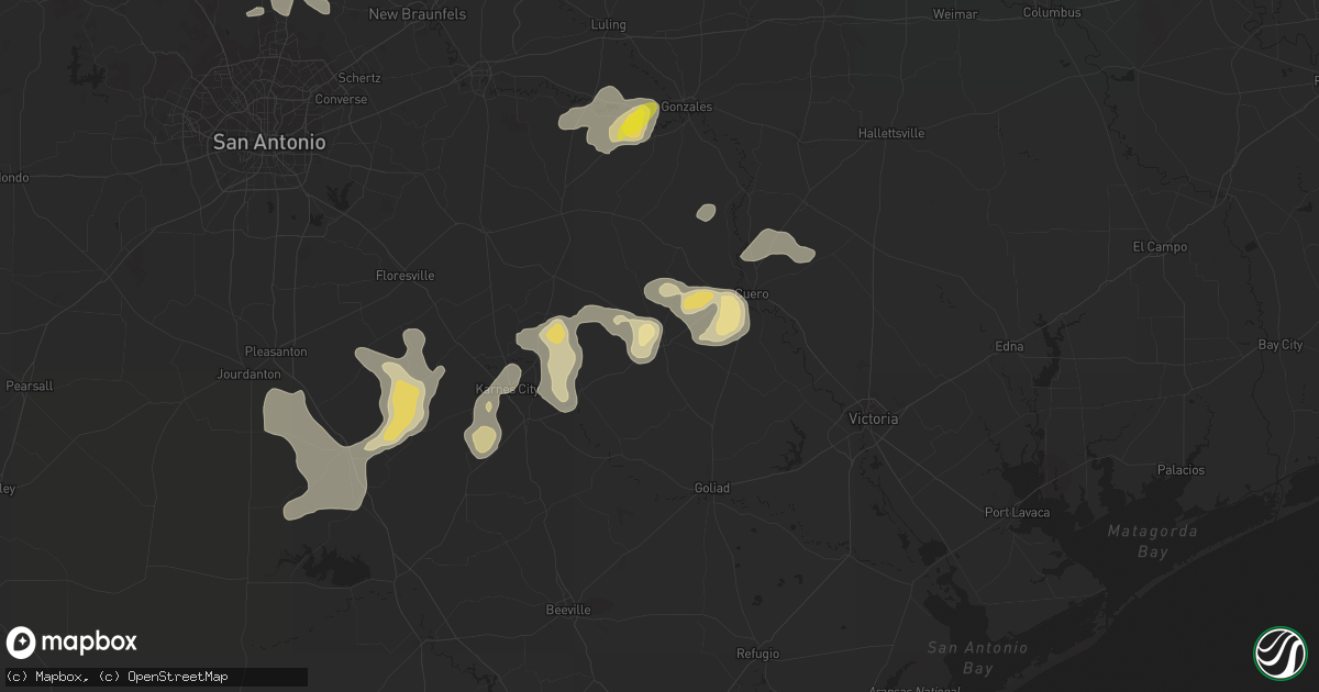 Hail map in Yorktown, TX on May 12, 2020