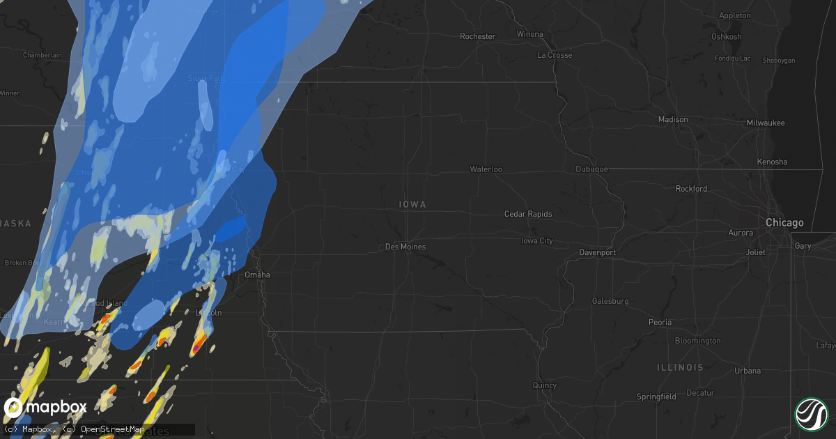 Hail map in Iowa on May 12, 2022