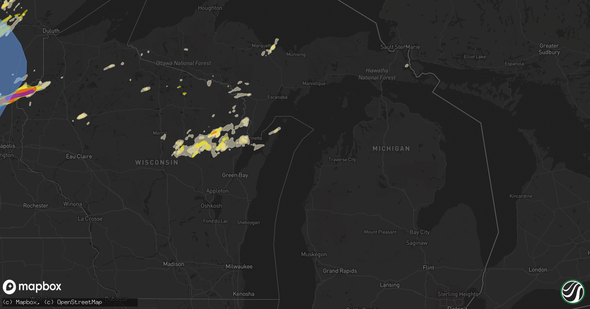 Hail map in Michigan on May 12, 2022