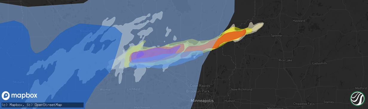 Hail map in Princeton, MN on May 12, 2022