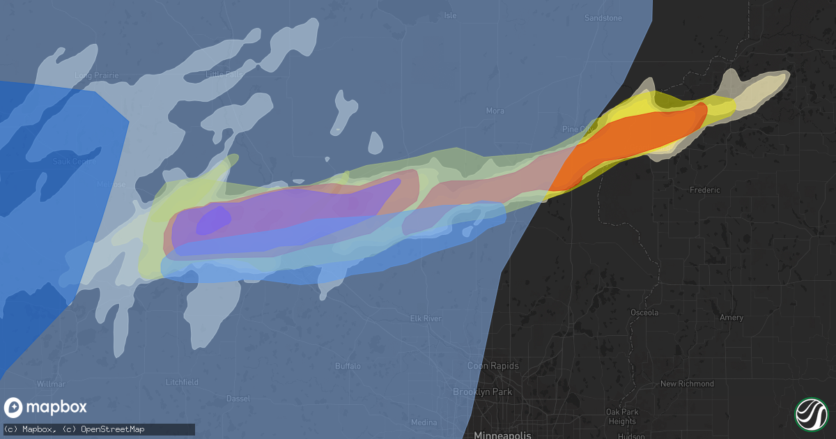 Hail map in Princeton, MN on May 12, 2022