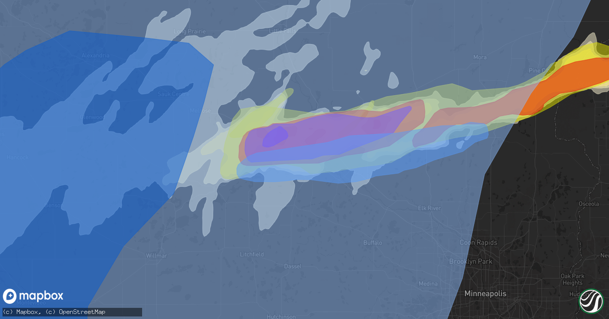 Hail map in Saint Cloud, MN on May 12, 2022