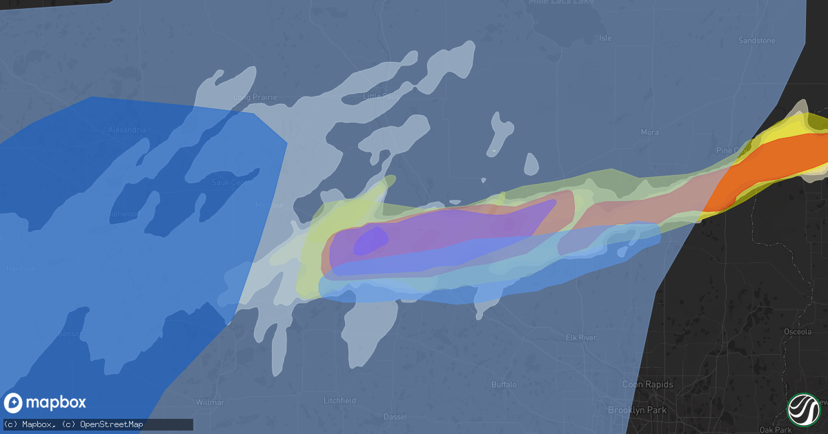 Hail map in Sartell, MN on May 12, 2022