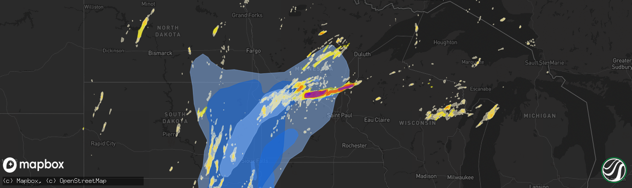 Hail map on May 12, 2022