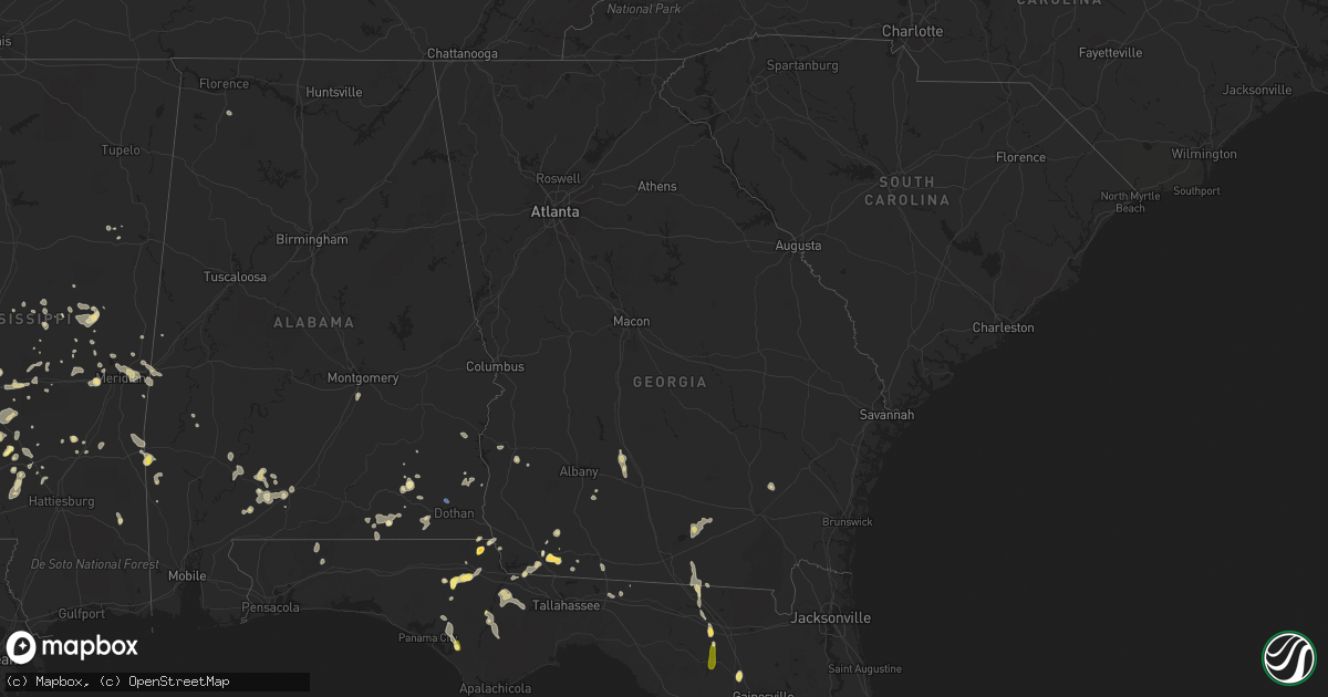 Hail map in Georgia on May 12, 2023