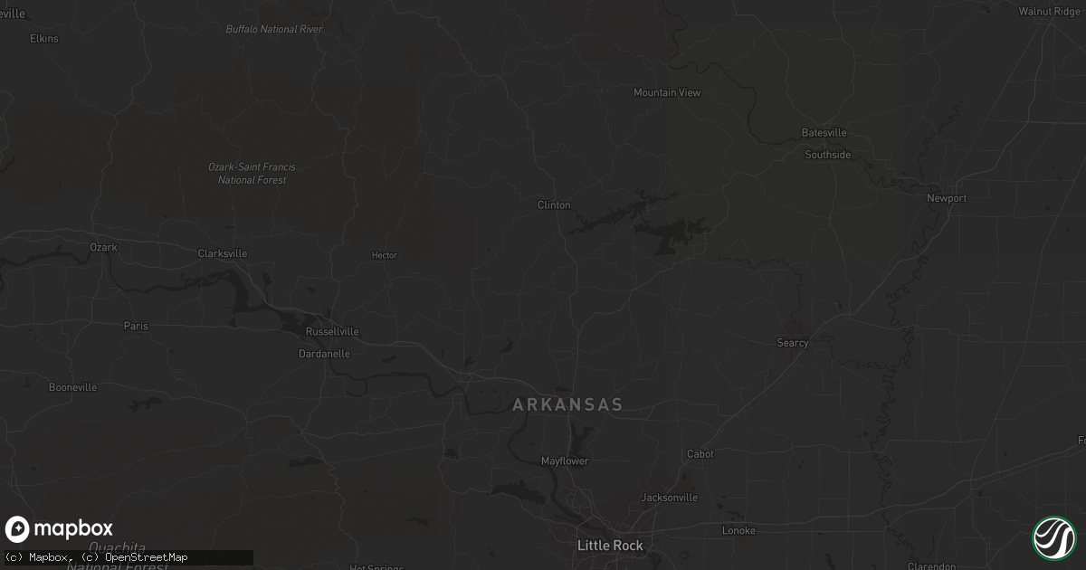 Hail map in Peru, NE on May 12, 2023