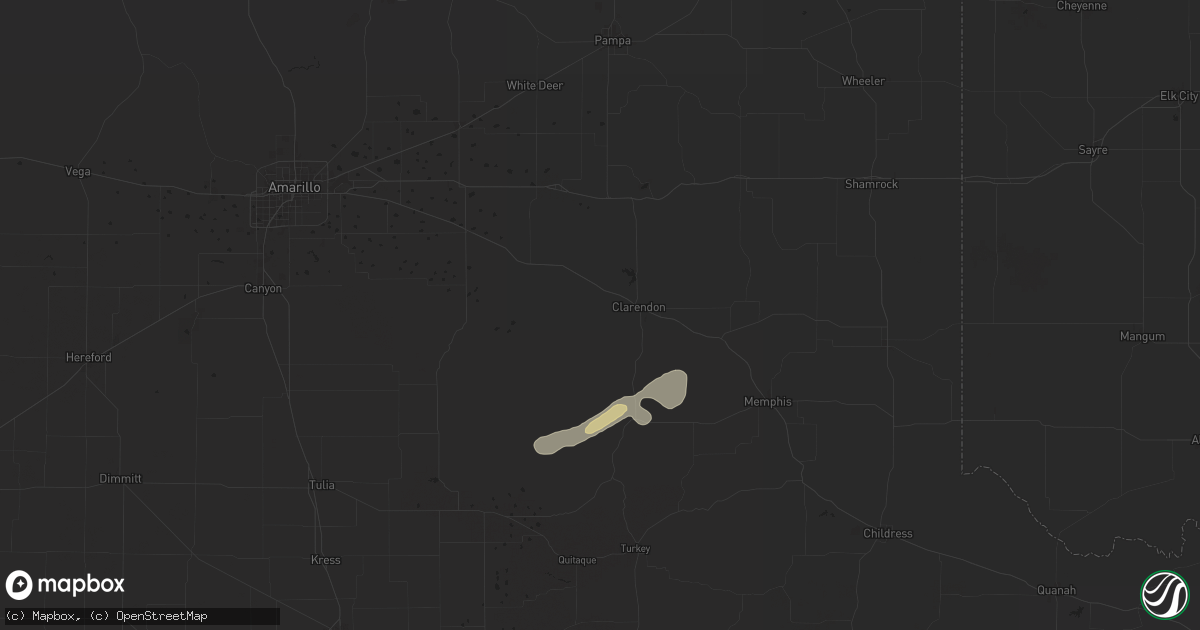 Hail map in Clarendon, TX on May 12, 2024