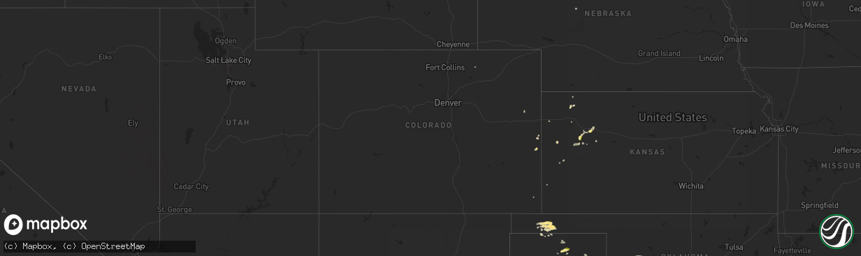 Hail map in Colorado on May 12, 2024
