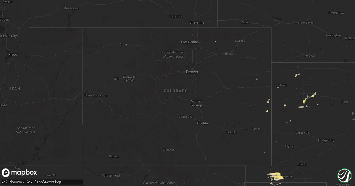 Hail map in Colorado on May 12, 2024