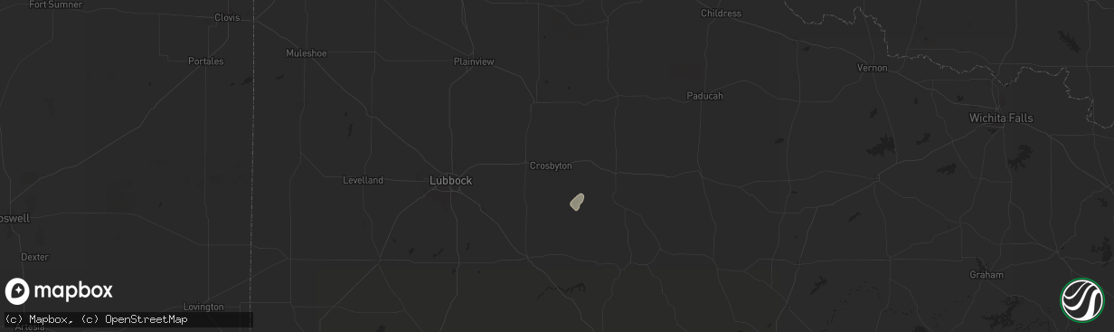 Hail map in Crosbyton, TX on May 12, 2024