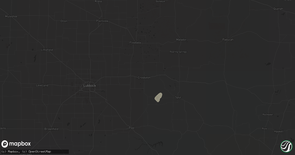 Hail map in Crosbyton, TX on May 12, 2024