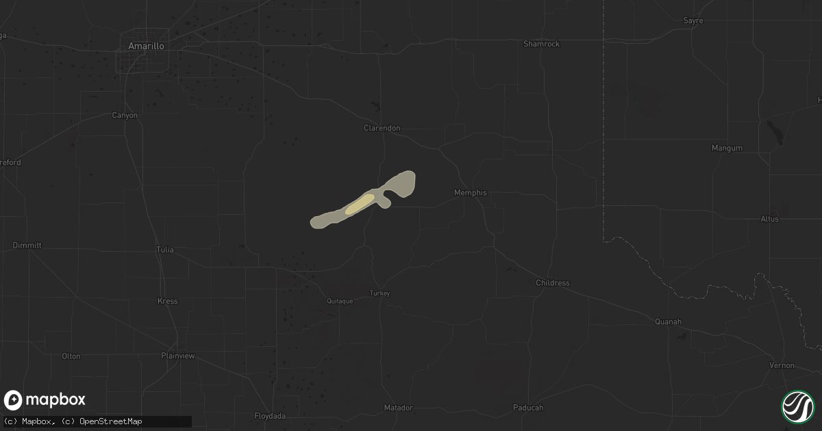 Hail map in Lakeview, TX on May 12, 2024