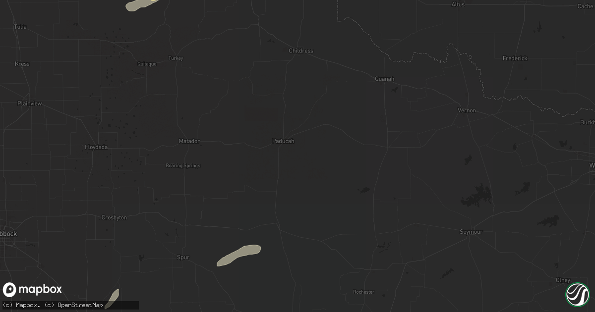 Hail map in Paducah, TX on May 12, 2024
