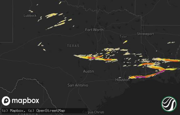 Hail map preview on 05-12-2024
