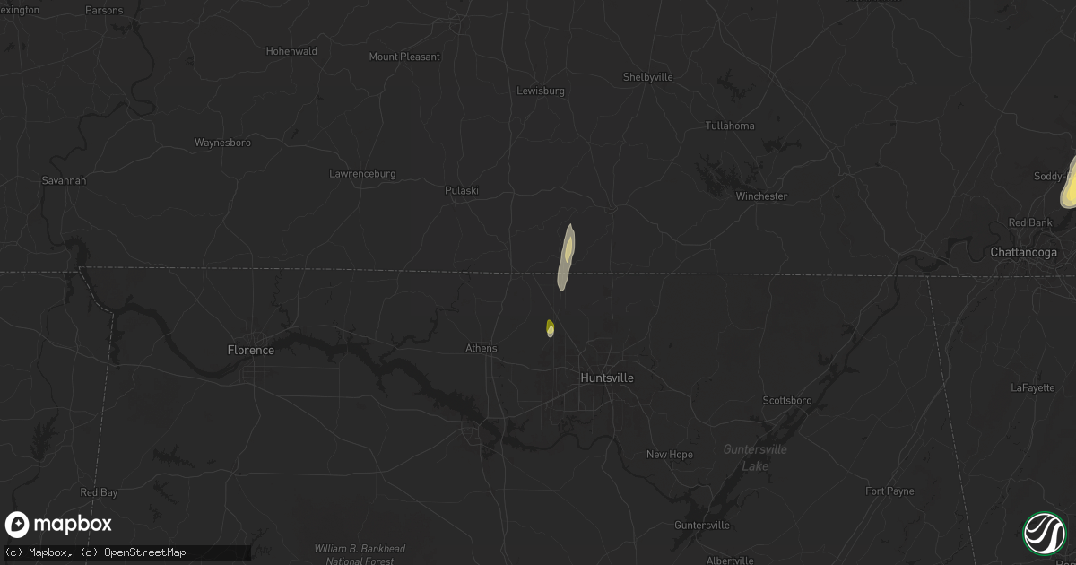 Hail map in Ardmore, AL on May 12, 2025