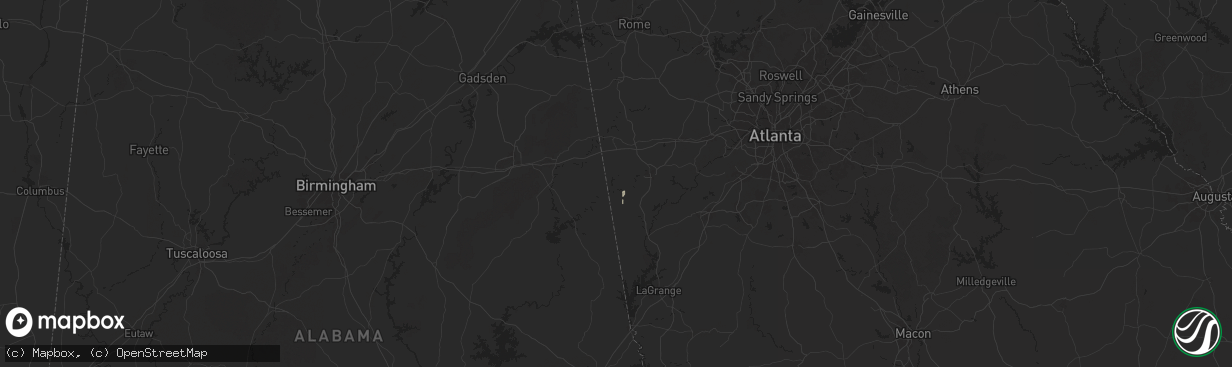 Hail map in Bowdon, GA on May 12, 2025