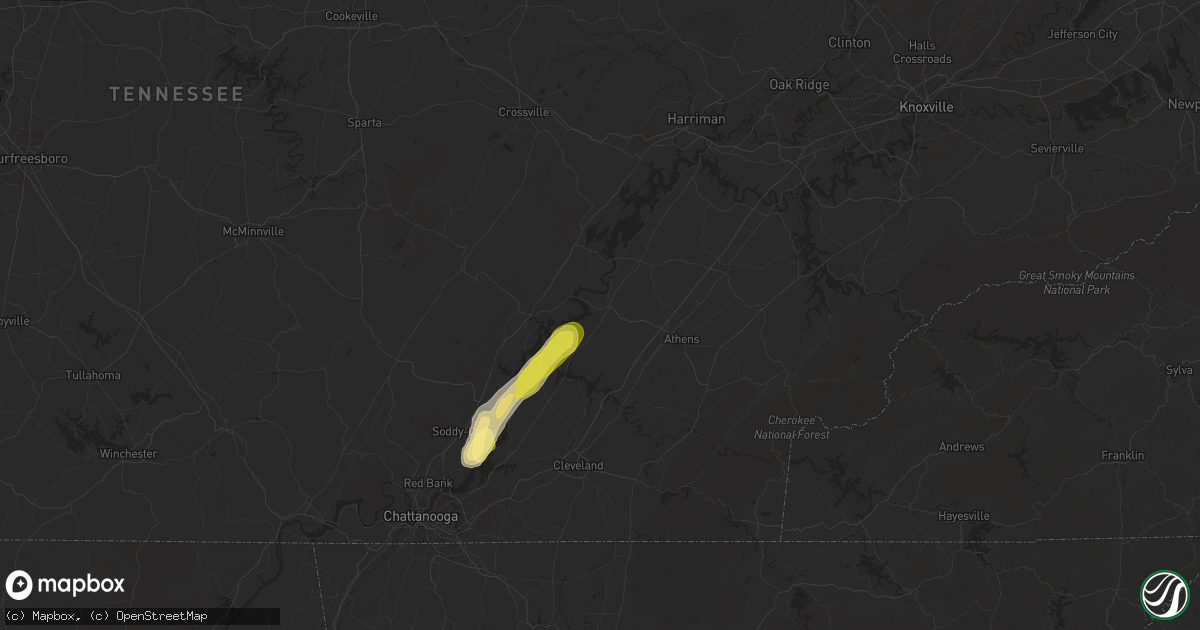 Hail map in Decatur, TN on May 12, 2025