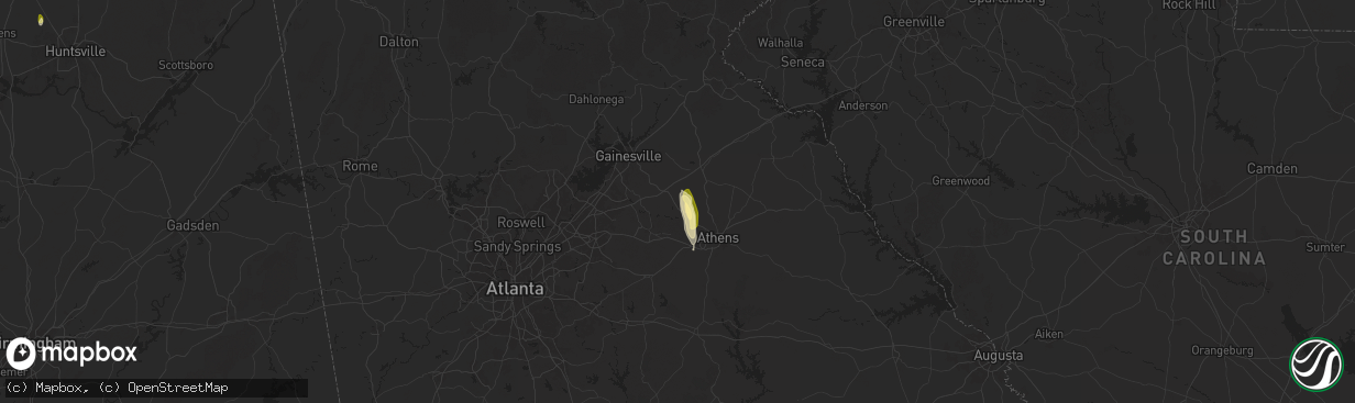 Hail map in Jefferson, GA on May 12, 2025