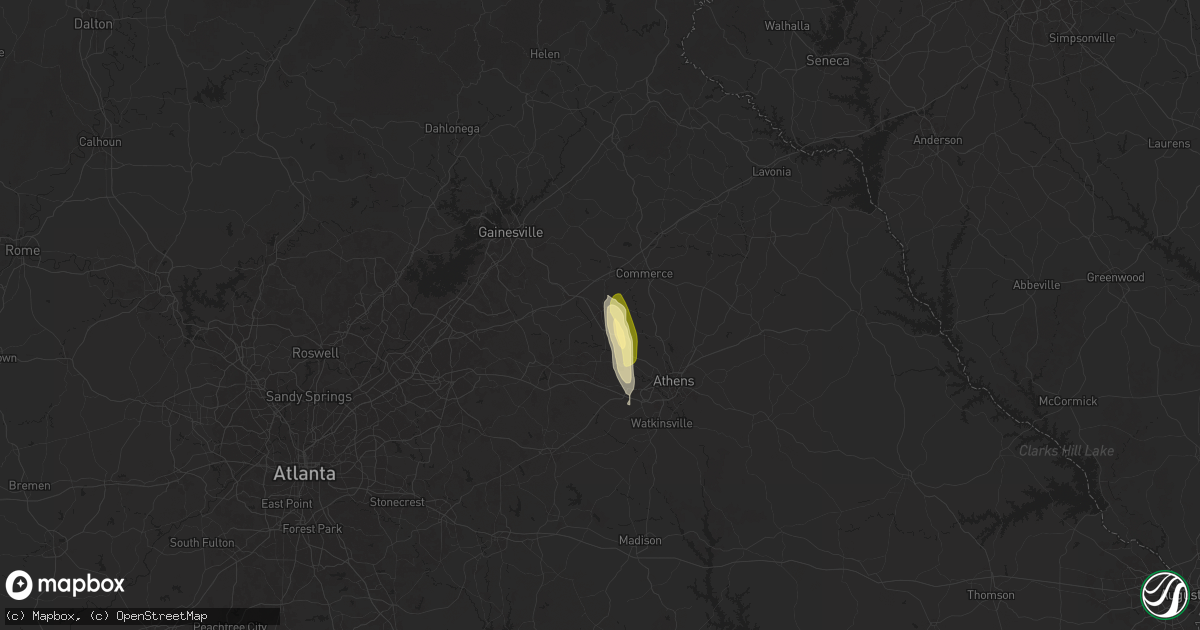 Hail map in Jefferson, GA on May 12, 2025