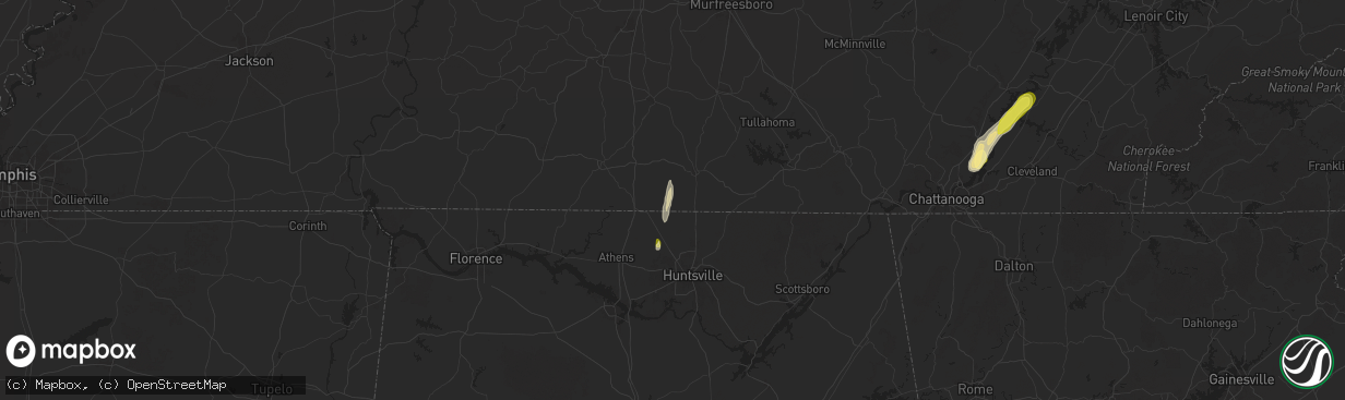 Hail map in Taft, TN on May 12, 2025