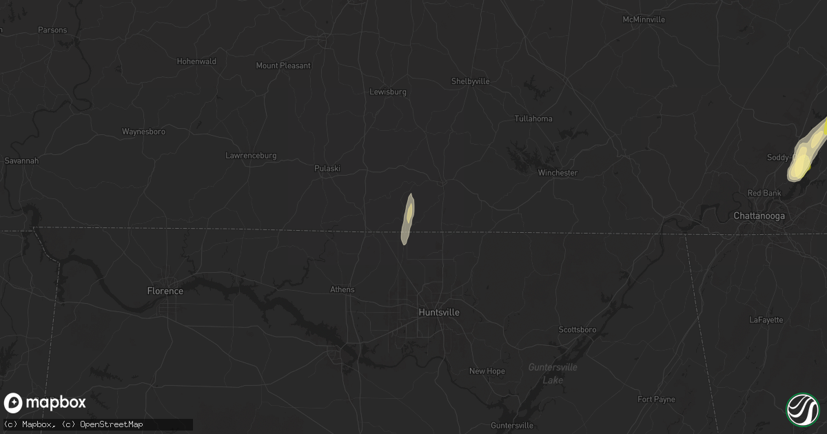 Hail map in Taft, TN on May 12, 2025