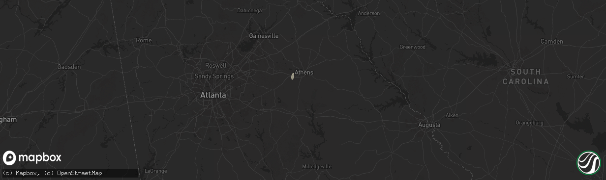 Hail map in Watkinsville, GA on May 12, 2025