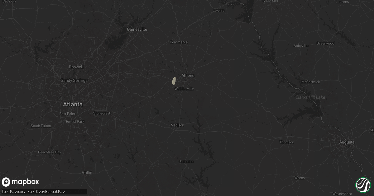 Hail map in Watkinsville, GA on May 12, 2025