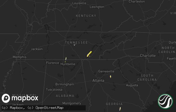 Hail map preview on 05-12-2025