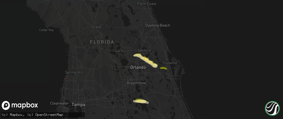 Hail map in Casselberry, FL on May 12, 2026