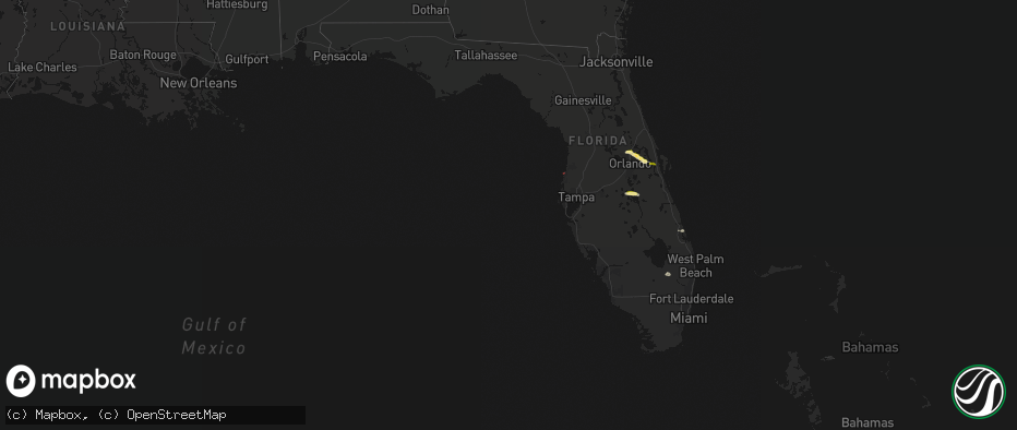 Hail map in Florida on May 12, 2026
